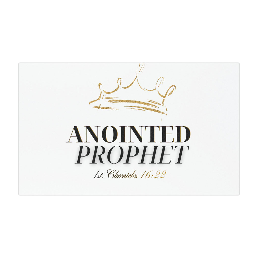 Anointed Prophet Car Magnet – Gold Crown Christian Scripture 1 Chronicles 16:22 Vehicle Decal
