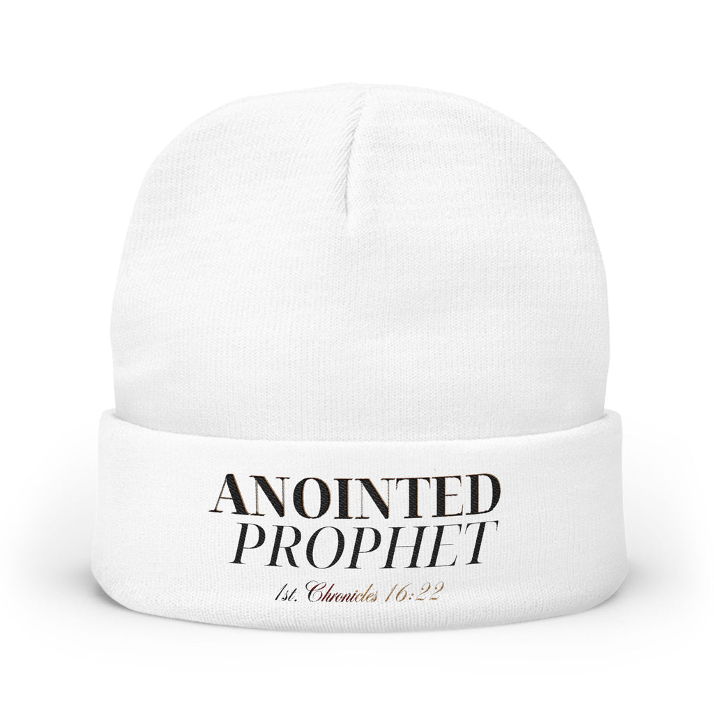 Embroidered 'Anointed Prophet' Knit Beanie - Christian Faith Winter Hat