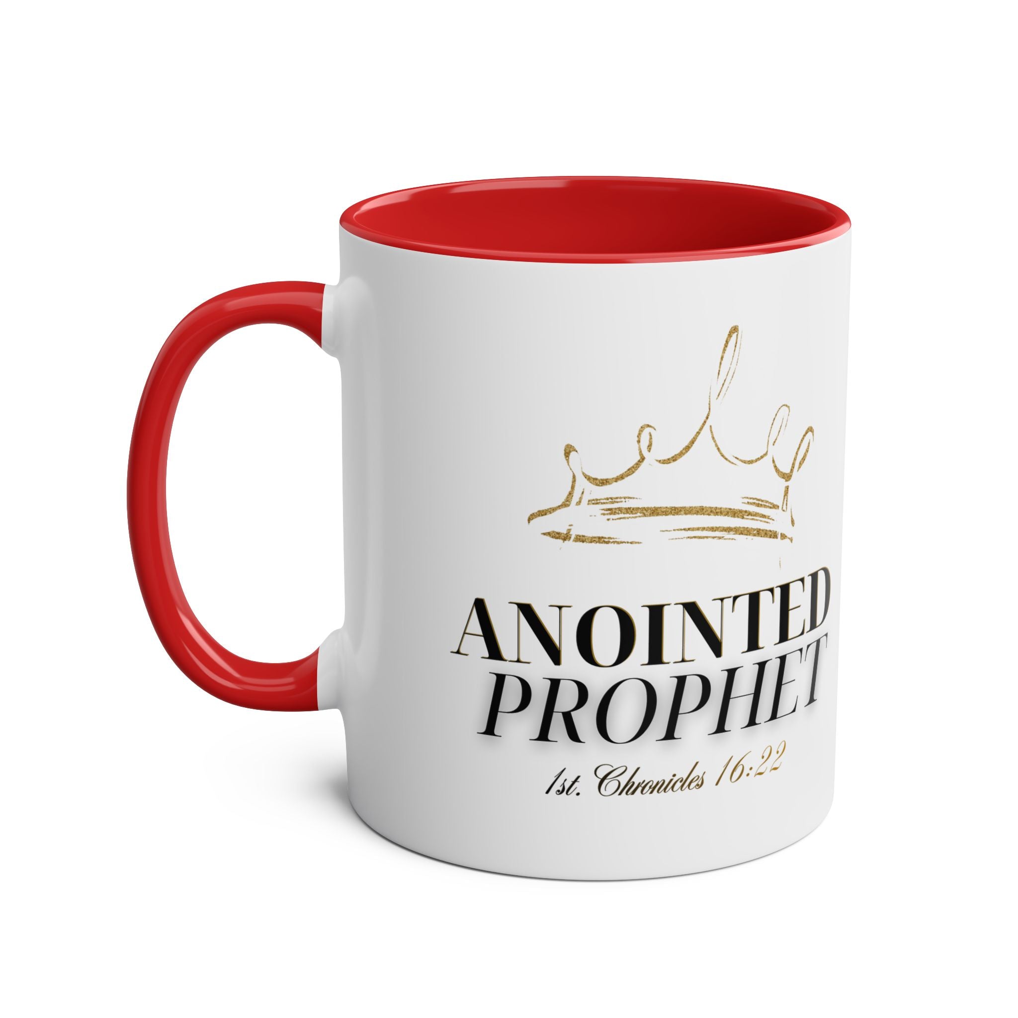 Anointed Prophet Ceramic Mug — Two-Tone 11oz Inspirational Coffee Cup