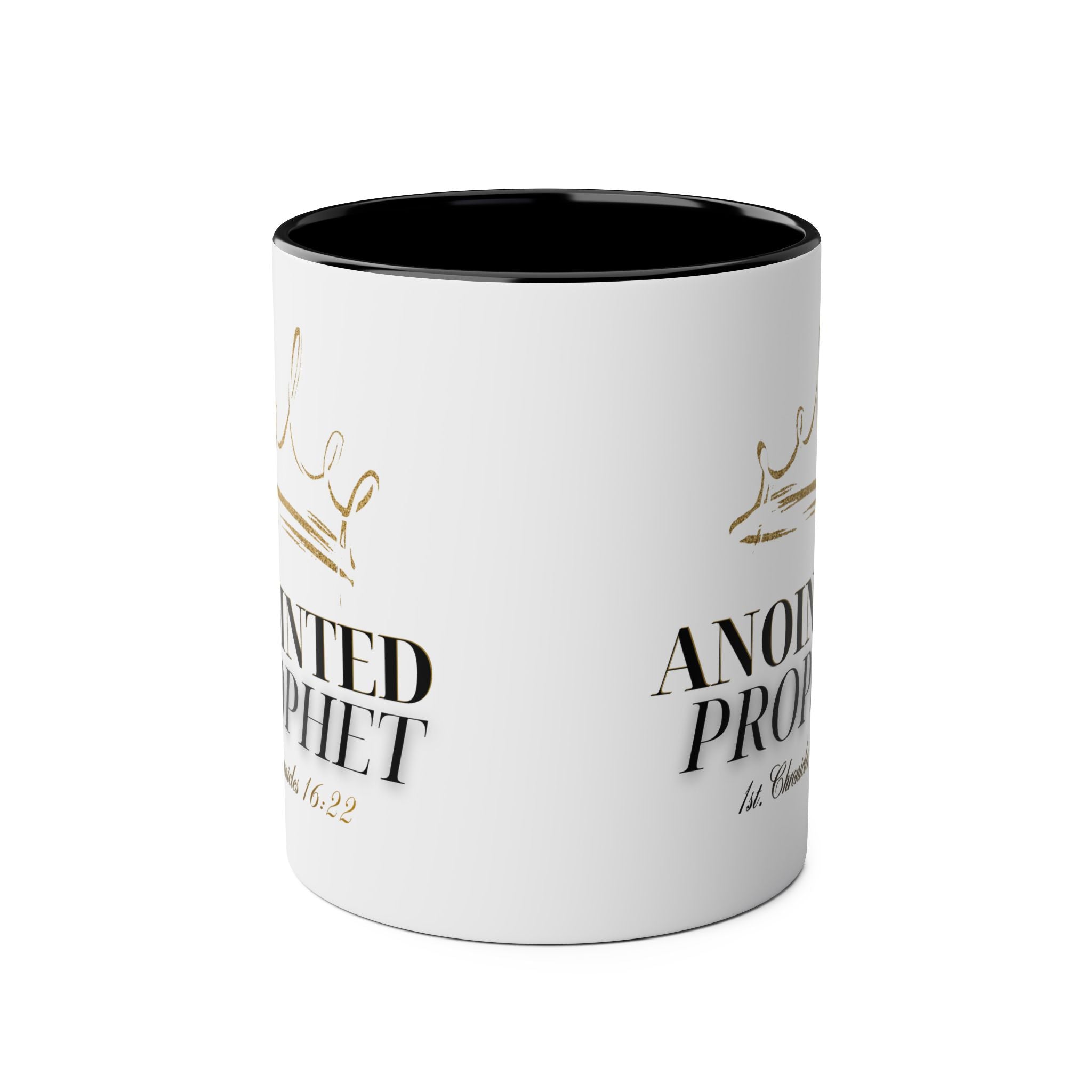 Anointed Prophet Ceramic Mug — Two-Tone 11oz Inspirational Coffee Cup