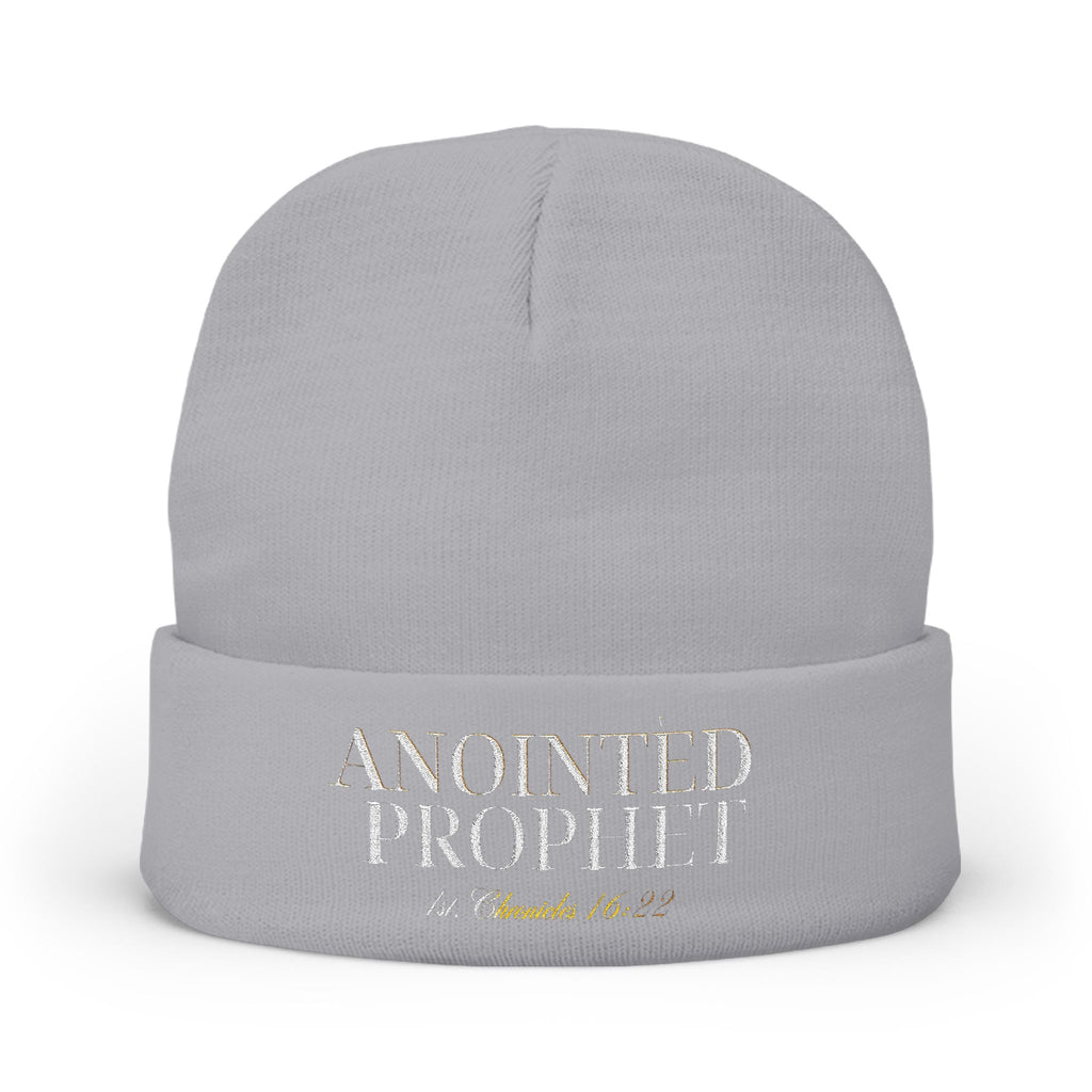 Embroidered 'Anointed Prophet' Knit Beanie - Christian Faith Winter Hat